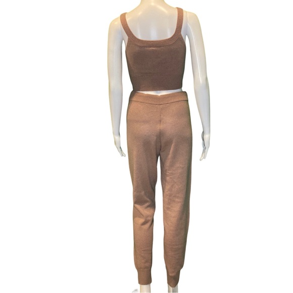 NWT Reformation Tan Caitlin Cashmere Tank and Jogger Set - Sz S - Picture 4 of 8